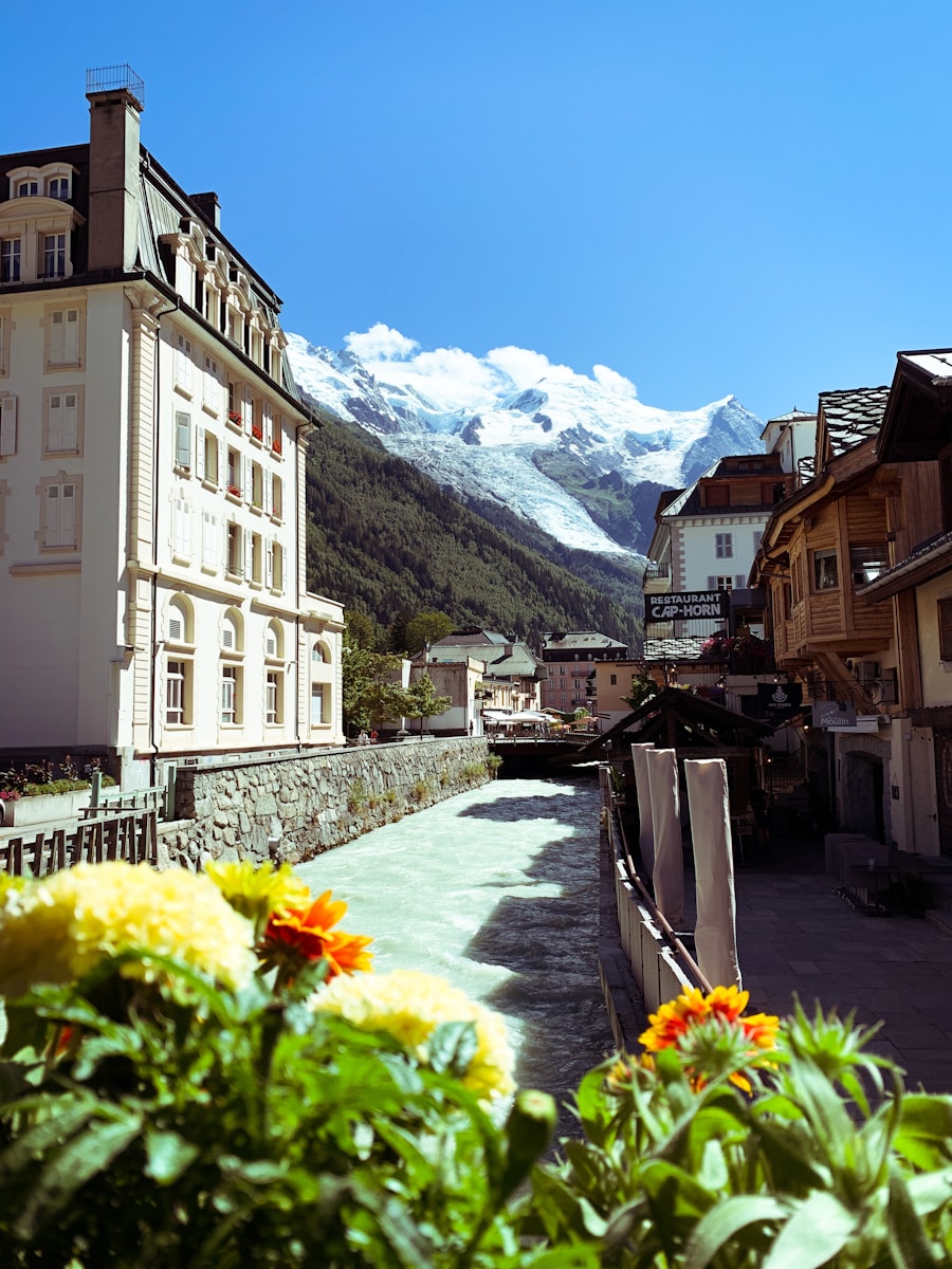 Chamonix aan de voet van de Mont Blanc